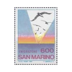 1 عدد تمبر مهاجرت - سان مارینو 1985
