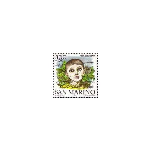 1 عدد تمبر برای پناهندگان - سان مارینو 1982