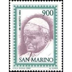1 عدد تمبر دیدار پاپ ژان پل دوم - سان مارینو 1982