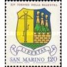 1 عدد تمبر نشانهای ملی - چهاردهمین دوره مسابقات کمان کراس - سان مارینو 1979