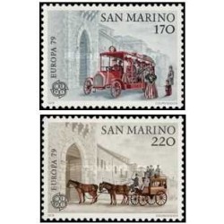 2 عدد تمبر مشترک اروپا - Europa Cept - پست و مخابرات - سان مارینو 1979