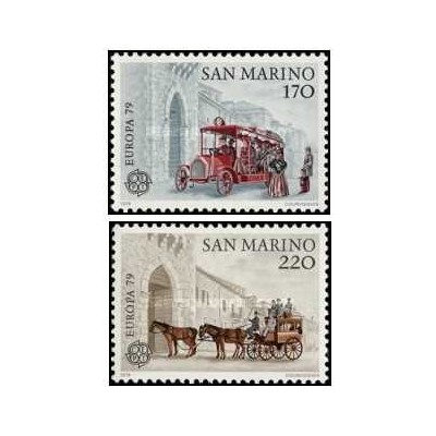 2 عدد تمبر مشترک اروپا - Europa Cept - پست و مخابرات - سان مارینو 1979