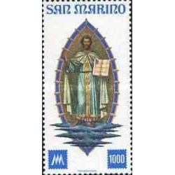 1 عدد تمبر صدمین سالگرد تمبرهای سن مارینو - سان مارینو 1977