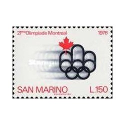1 عدد تمبر بازی های المپیک - مونترال، کانادا - سان مارینو 1976