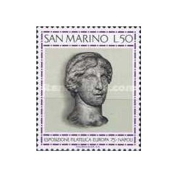 1 عدد تمبر نمایشگاه تمبر - ناپل، ایتالیا - سان مارینو 1975