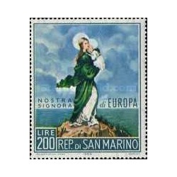 1 عدد تمبر مشترک اروپا - Europa cept - تابلو - سان مارینو 1966