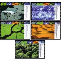 5 عدد تمبر اقلیم های جهان - جمهوری فدرال آلمان 2004