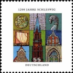 1 عدد تمبر 1200 امین سالگرد شلسویگ - جمهوری فدرال آلمان 2004