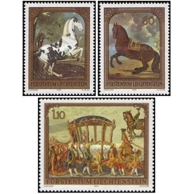 3 عدد تمبر تابلوهای نقاشی - لیختنشتاین 1978 ارزش 2.6 فرانک سوئیس