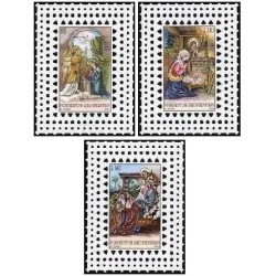 3 عدد تمبر کریسمس - تصاویر با حاشیه توری - لیختنشتاین 2004 ارزش روی تمبرها 3.655 فرانک سوئیس