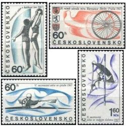 4 عدد تمبر رویدادهای ورزشی سال 1967 - چک اسلواکی 1967