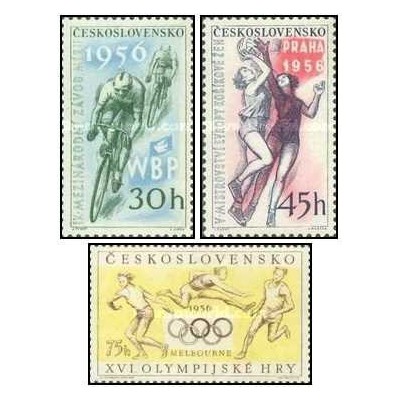 3 عدد تمبر رویدادهای ورزشی 1956 - چک اسلواکی 1956 قیمت 6.8 دلار