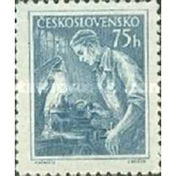 1 عدد تمبر سری پستی مشاغل - 75H- چک اسلواکی 1954
