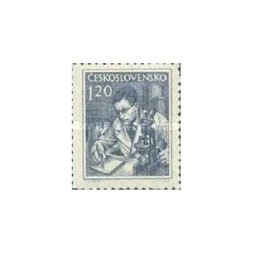 1 عدد تمبر سری پستی مشاغل - 1.2K- چک اسلواکی 1954 1 عدد تمبر سری پستی مشاغل - 1.2K- چک اسلواکی 1954