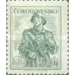 1 عدد تمبر سری پستی مشاغل - 50H - چک اسلواکی 1954