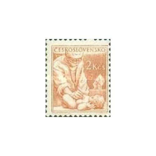 1 عدد تمبر سری پستی مشاغل - 2K - چک اسلواکی 1954