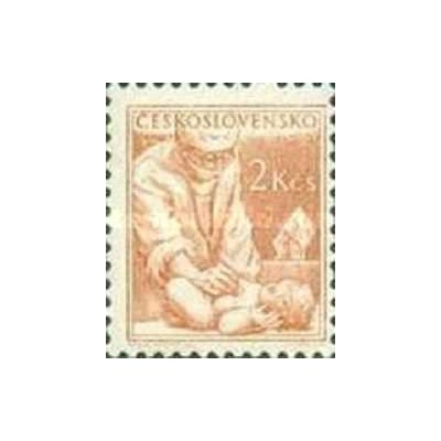 1 عدد تمبر سری پستی مشاغل - 2K - چک اسلواکی 1954