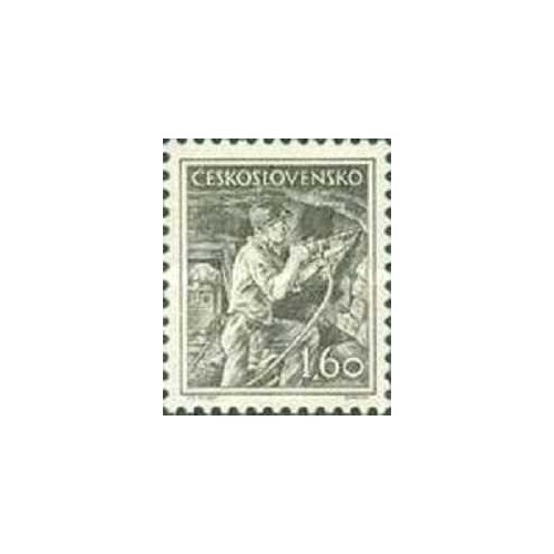 1 عدد تمبر سری پستی مشاغل - 1.6K - چک اسلواکی 1954