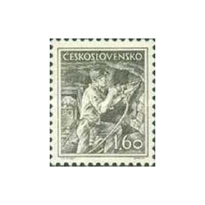 1 عدد تمبر سری پستی مشاغل - 1.6K - چک اسلواکی 1954