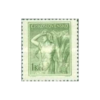 1 عدد تمبر سری پستی مشاغل - 1K - چک اسلواکی 1954