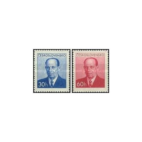 2 عدد تمبر رئیس جمهور زاپوتوکی - چک اسلواکی 1953 2 عدد تمبر رئیس جمهور زاپوتوکی - چک اسلواکی 1953