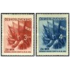 2 عدد تمبر کنگره صلح، وین - چک اسلواکی 1952