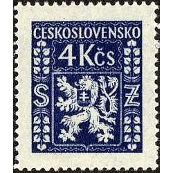 1 عدد تمبر سری پستی تمبر رسمی - نشان رسمی - 4K- چک اسلواکی 1947