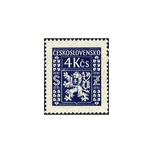 1 عدد تمبر سری پستی تمبر رسمی - نشان رسمی - 4K- چک اسلواکی 1947