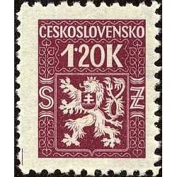 1 عدد تمبر سری پستی تمبر رسمی - نشان رسمی - 1.2K- چک اسلواکی 1945