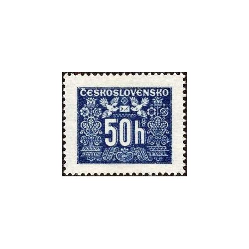 1 عدد تمبر سری پستی - تمبرهای سررسید پستی - 50h- چک اسلواکی 1946