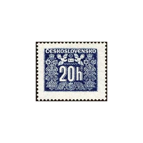 1 عدد تمبر سری پستی - تمبرهای سررسید پستی - 20h- چک اسلواکی 1946