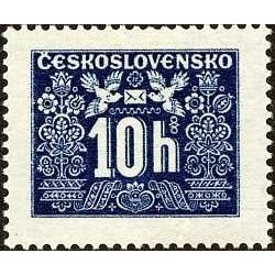 1 عدد تمبر سری پستی - تمبرهای سررسید پستی - 10h- چک اسلواکی 1946