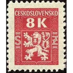 1 عدد تمبر سری پستی تمبر رسمی - نشان رسمی - 8K- چک اسلواکی 1945