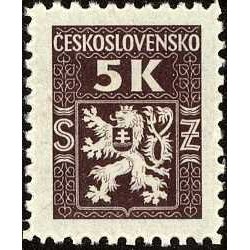 1 عدد تمبر سری پستی تمبر رسمی - نشان رسمی - 5K- چک اسلواکی 1945