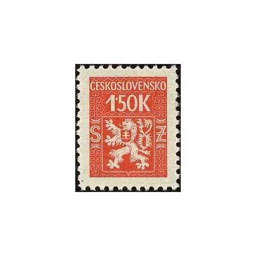 1 عدد تمبر سری پستی تمبر رسمی - نشان رسمی - 1.5K- چک اسلواکی 1945