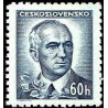 1 عدد تمبر سری پستی شخصیت ها - 60h- چک اسلواکی 1945