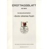 برگه اولین روز انتشار تمبر دکتر ع.س. جان فاوست - جمهوری فدرال آلمان 1979