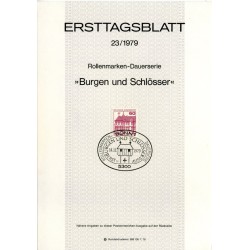 برگه اولین روز انتشار تمبر سری پستی کاخ ها و قلعه ها - 60  - جمهوری فدرال آلمان 1979