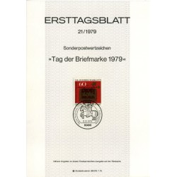 برگه اولین روز انتشار تمبر روز تمبر - جمهوری فدرال آلمان 1979