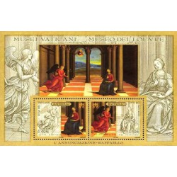 مینی شیت  تابلو نقاشی - تمبر مشترکا فرانسه - واتیکان 2005 ارزش روی شیت 2.8 یورو