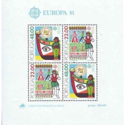 مینی شیت تمبر مشترک اروپا - Europa Cept - فولکلور - پرتغال 1981