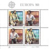 مینی شیت تمبر مشترک اروپا - Europa Cept - افراد مشهور - پرتغال 1980