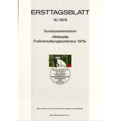 برگه اولین روز انتشار تمبر کنفرانس تلفنی - جمهوری فدرال آلمان 1979