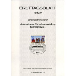 برگه اولین روز انتشار تمبر نمایشگاه بین المللی ترافیک - جمهوری فدرال آلمان 1979