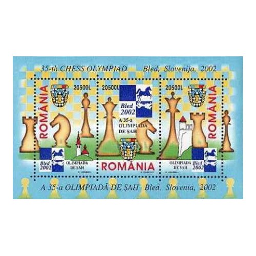 مینی شیت سی و پنجمین دوره بازی های المپیک شطرنج - رومانی 2002 قیمت 5.3 دلار