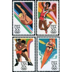 4 عدد تمبر بازی های المپیک - لس آنجلس، ایالات متحده آمریکا - آمریکا 1984