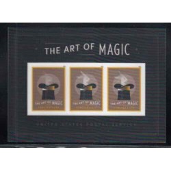 مینی شیت هنر جادو - تمبر سه بعدی - خود چسب - آمریکا 2018