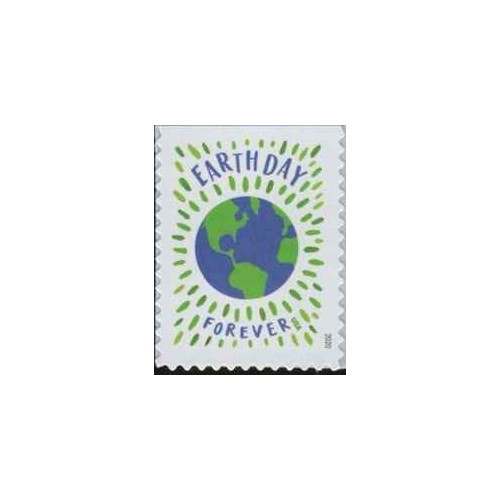 1 عدد تمبر پنجاهمین سالگرد روز زمین - خود چسب - آمریکا 2020