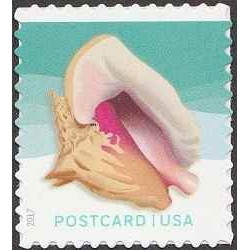 1 عدد تمبر سری پستی صدف های دریایی - خودچسب - آمریکا 2017