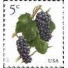 1 عدد تمبر سری پستی میوه ها- انگور - خودچسب - آمریکا 2017